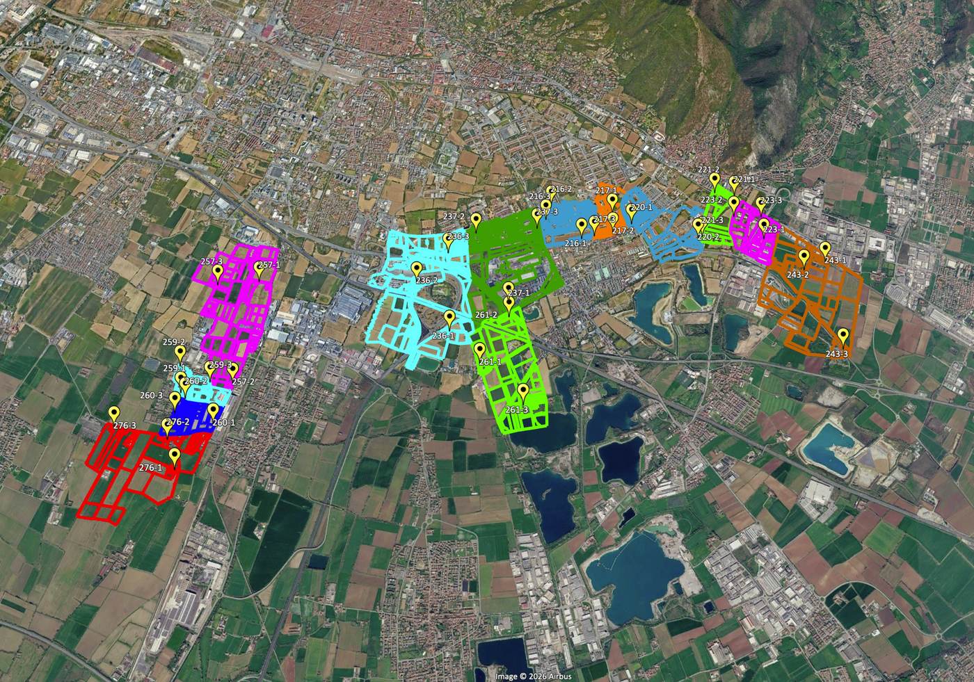 Georeferenziazione e restituzione in formato shape di fogli catastali su Google Earth