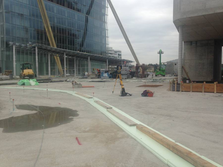 Tracciamenti cantiere City Life Milano 2